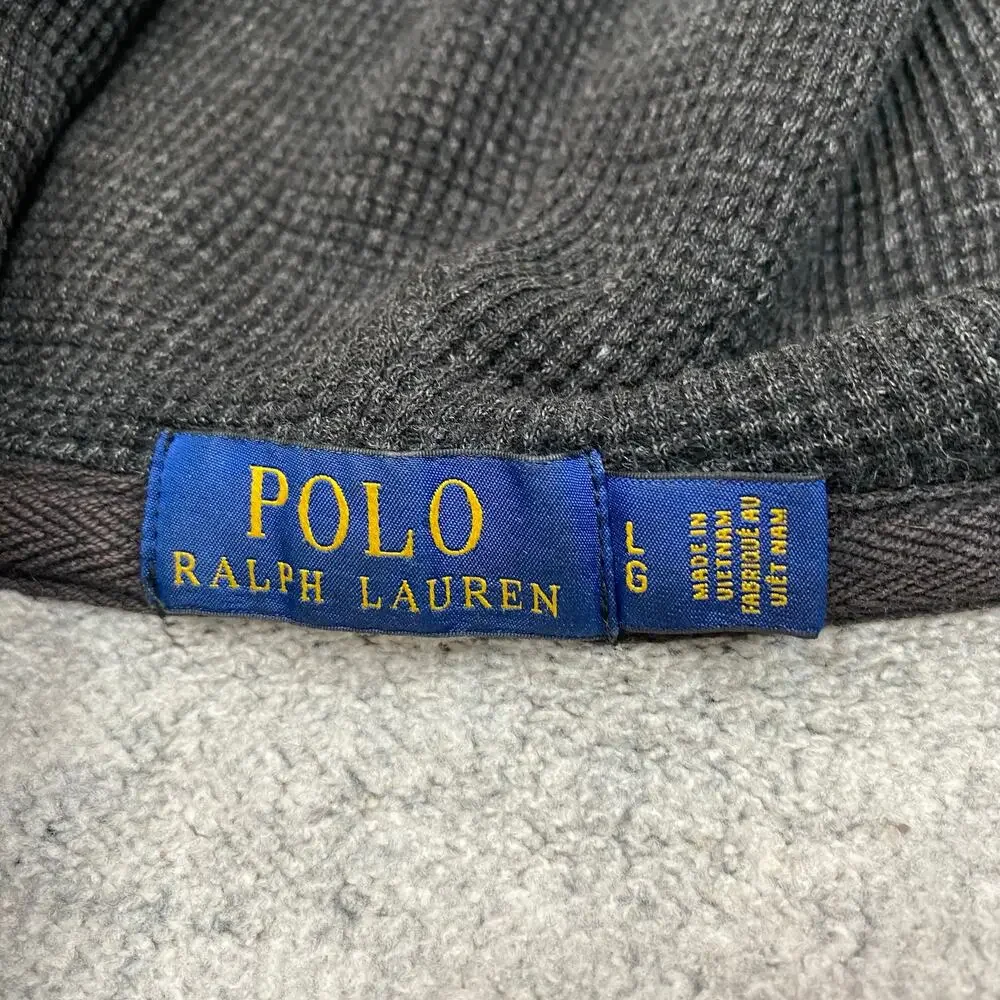 Polo Ralph Lauren Full Zip Waffle Thermal Hood Hoodie Men's L